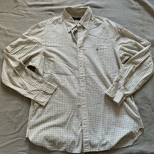 Ralph Lauren Men’s Tattersall Check Button-Down Shirt 16.5 / 34–35 Pony Logo